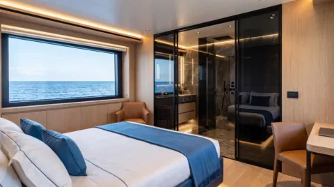 45m Super Yacht Cabin